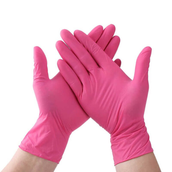 nitrilne rukavice 100 kom. pink (1)